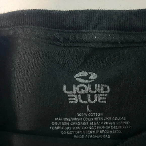 Liquid Blue Pink Floyd Black Cotton T-Shirt. Size large. - Picture 2 of 2